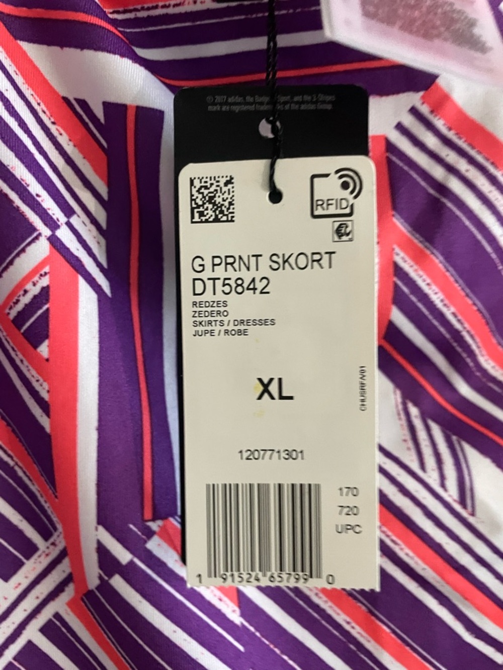 ADIDAS NWT Girl’s Purple & Orange Skort - XL - Picture 8 of 8